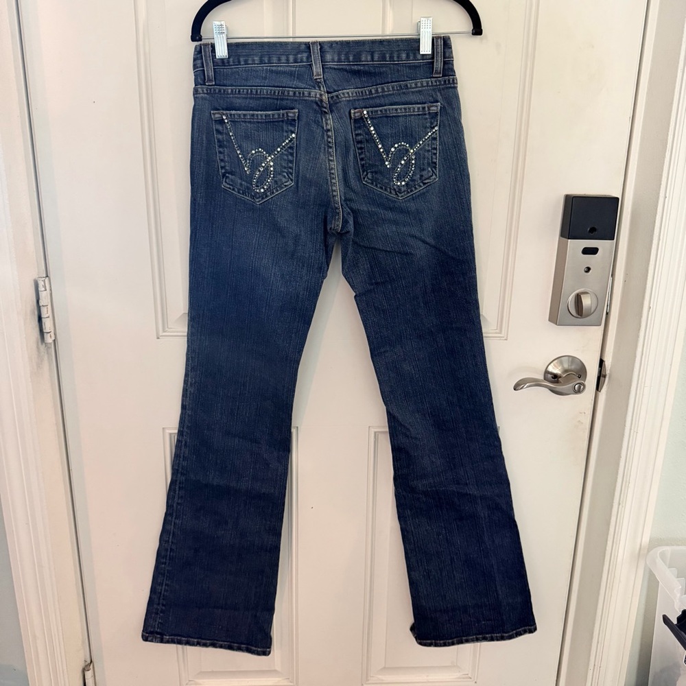 bebe Carmen Bootcut Flare Jeans 29 | Y2K Rhinestone Low Rise